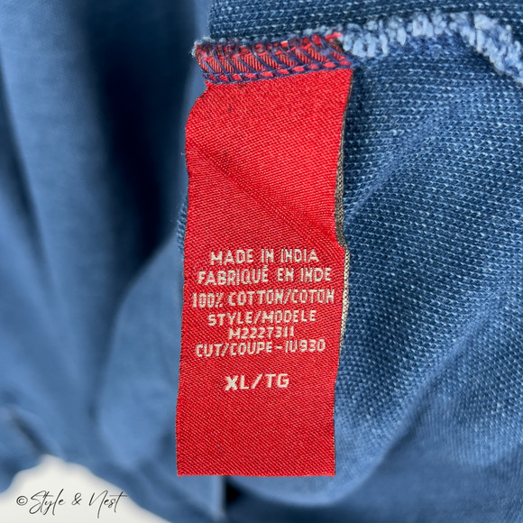 Vintage 90s GUESS Jeans Cotton Knit Heritage Polo Designer Patchwork Men's XL - Picture 6 of 7